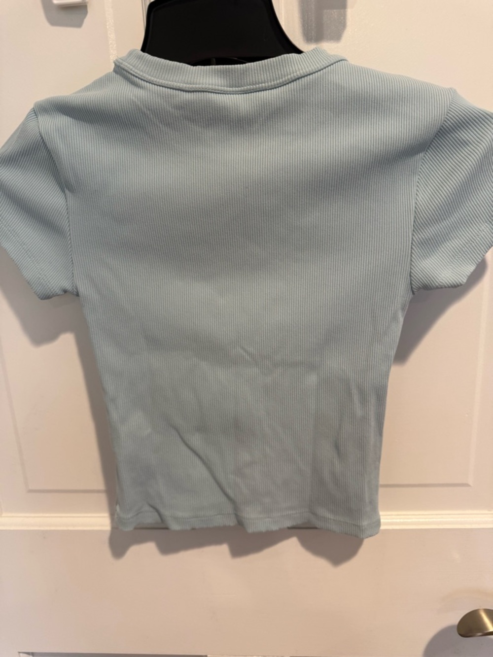 BP Pale Blue Ribbed Short Sleeve Tee - Picture 3 of 3